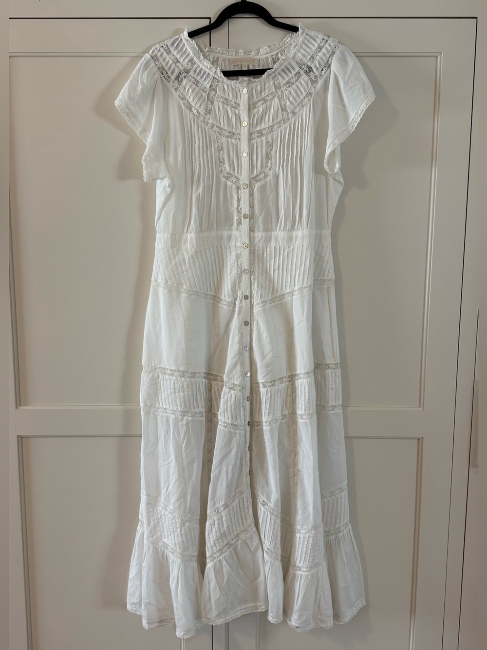Loveshackfancy remi organic cotton shirt dress size 12 women’s